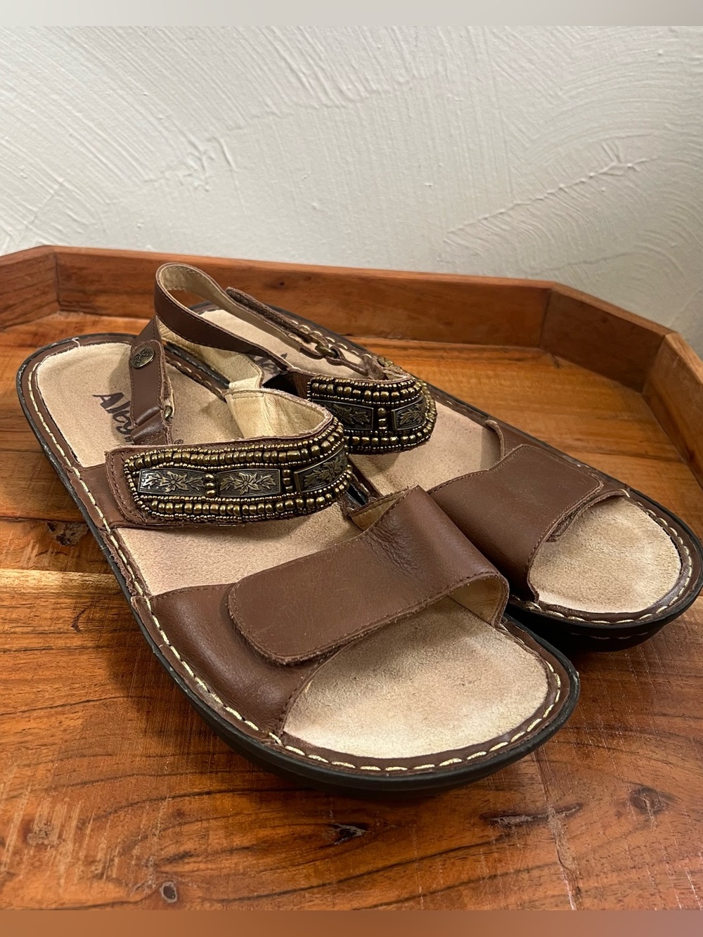 Alegria Verona Antique Brass Sandals Brown VER-832 Women's 41